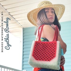 Cynthia Rowley Beaded  Watermelon Bag